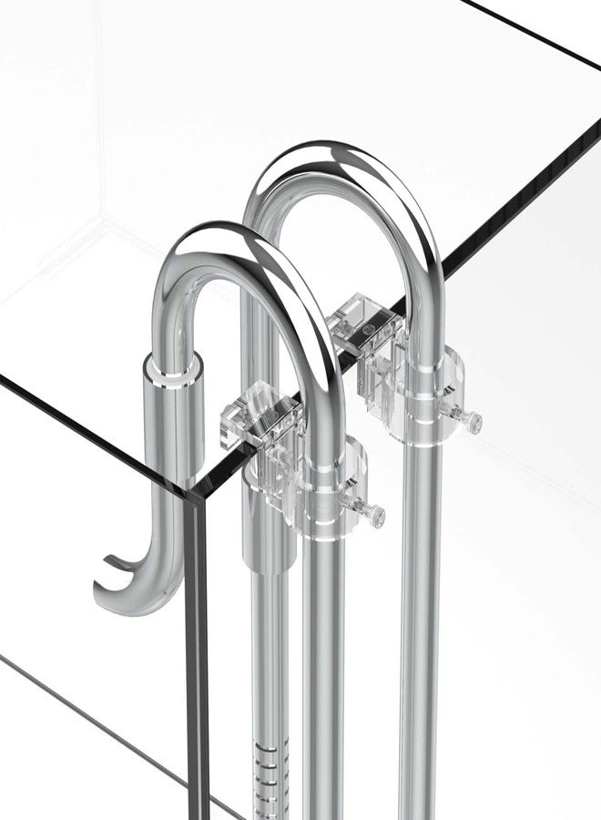 FZONE Detachable Acrylic Bracket - Compact Filter Pipe Holder for Glass & Stainless Steel Aquarium Lily Pipes (M) - Image 4